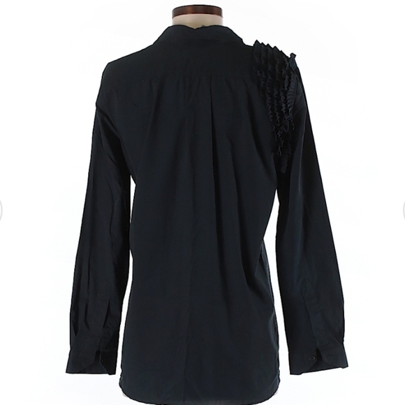 SIBEL SARAL ruffle shoulder button down blouse - Picture 3 of 4